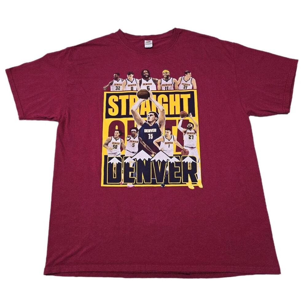 Straight Outta Denver Nuggets 2023 Nba Champions T-Shirt Mens Size Xl Jokic